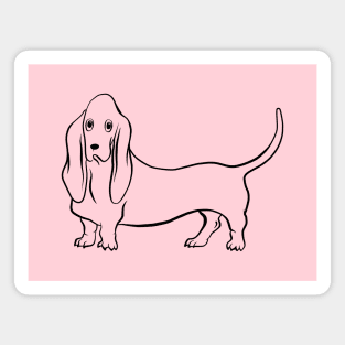 Cute Basset Hound Magnet